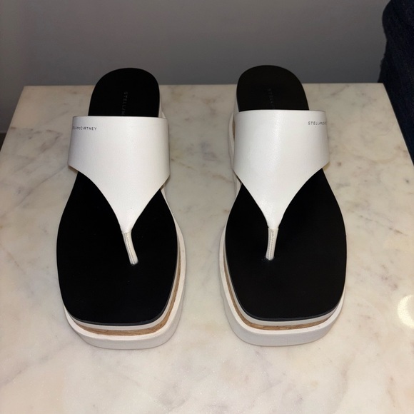 Like New - Stella McCartney Sneak-Elyse Logo Printed Platform Sandals - Picture 2 of 8